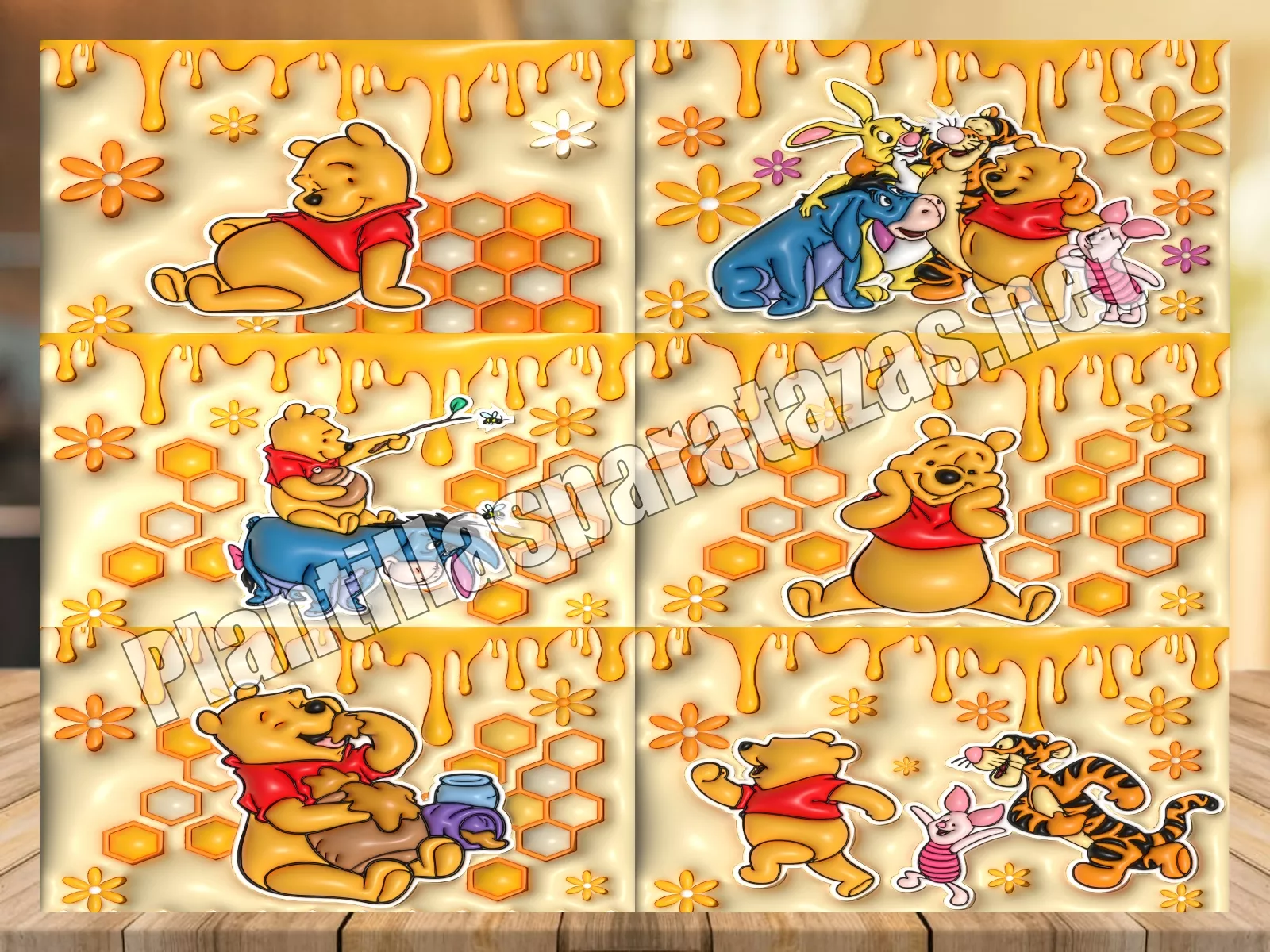 9 Plantillas Para Tazas De Winnie Pooh En 3D