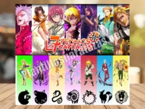 Plantillas para tazas de los siete pecados capitales - serie anime