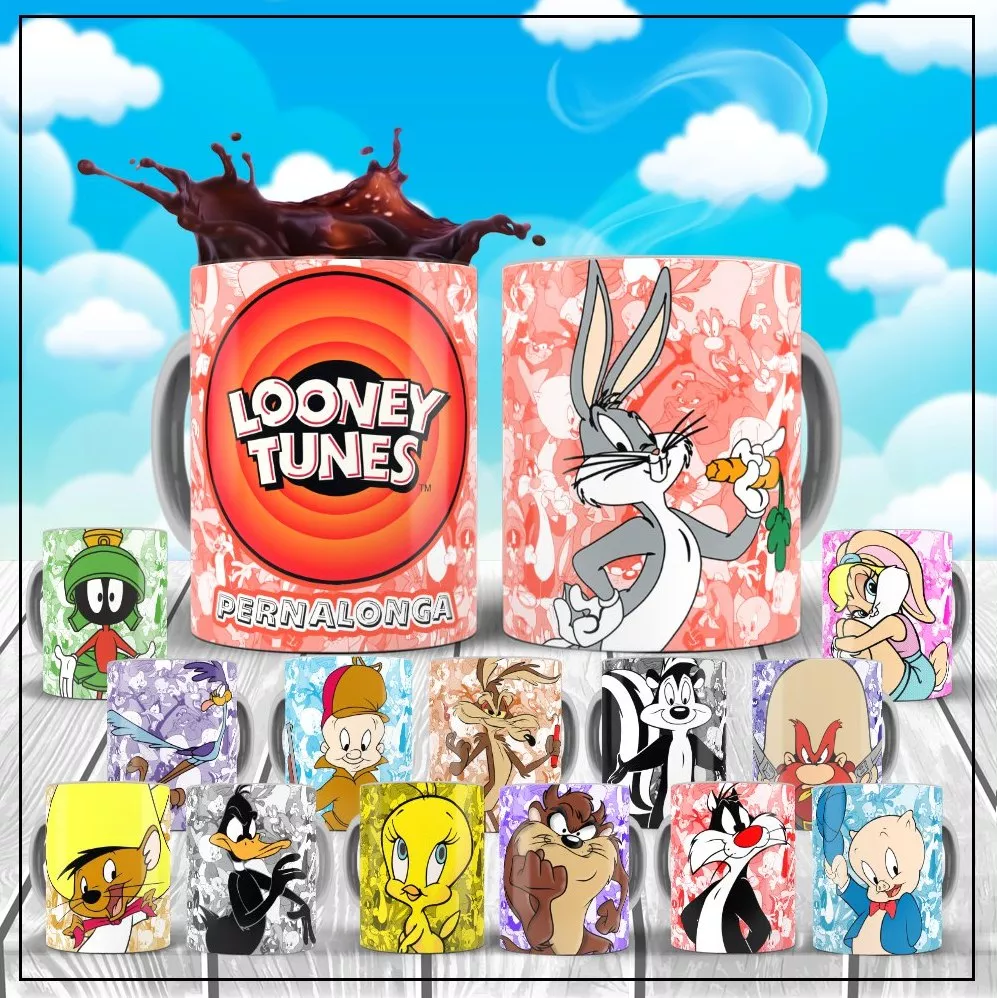 mockups de plantillas para tazas de looney tunes