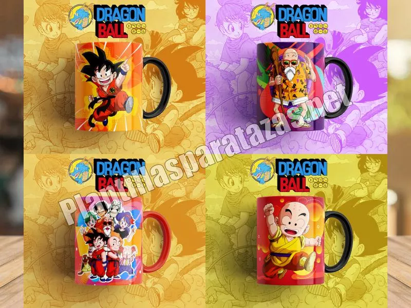 16 Plantillas Para Tazas De Dragon Ball 