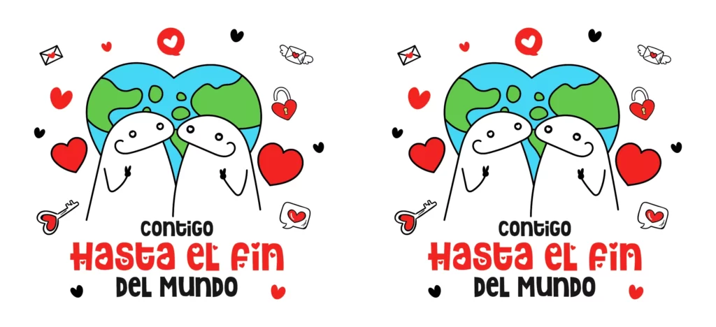 plantillas para tazas del día del amor y la amistad - contigo hasta el fin del mundo