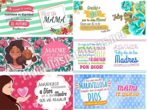 Mockups plantillas para tazas del día de las madres con frases