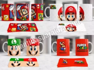 plantillas para tazas de Super Mario