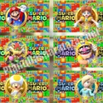 mockups de plantillas para tazas de super mario, basadas en la película 2023