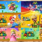 Mockup de plantillas para tazas de super mario, basadas en la película