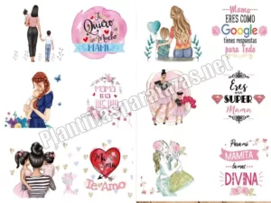 Lee más sobre el artículo 15 Plantillas para sublimar tazas del Día de la Madre con frases y dibujos