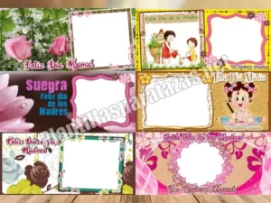 Mockups de plantillas para tazas del día de las madres con foto