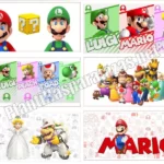 plantillas para tazas de Super Mario la película