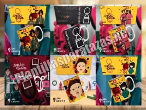 mockups plantillas para tazas squid games