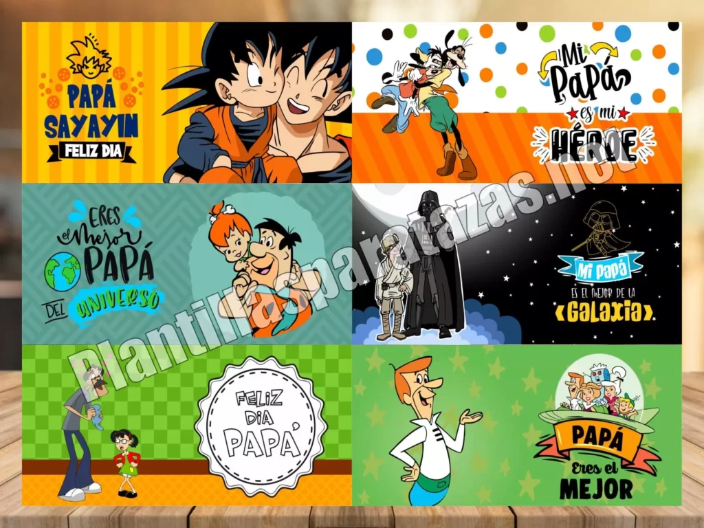 plantillas para el día del padre con caricaturas