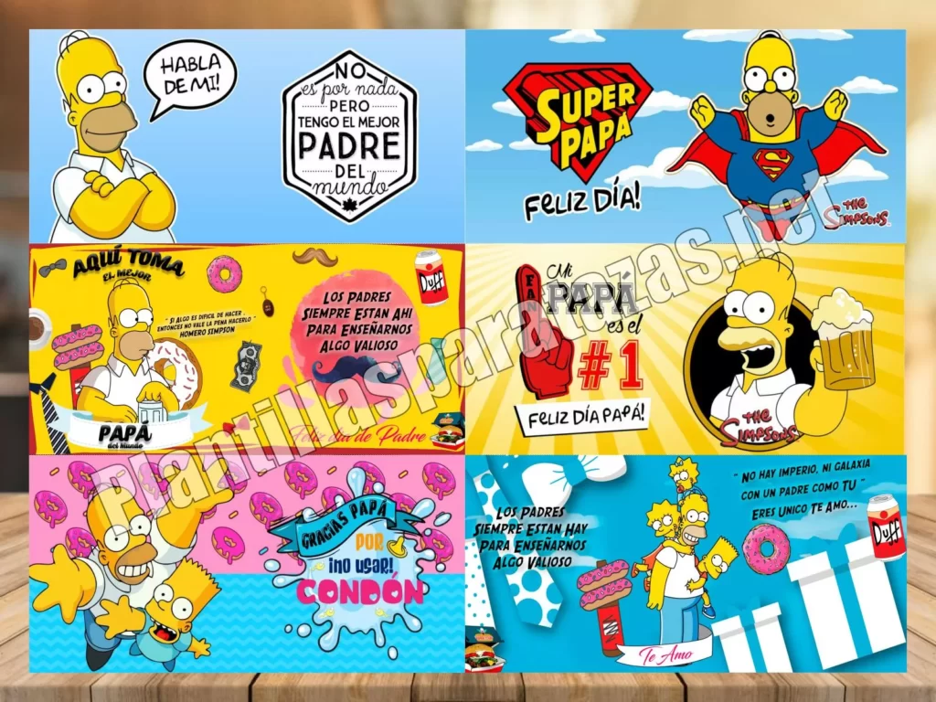 Mockup plantillas para el día del padre Simpsons