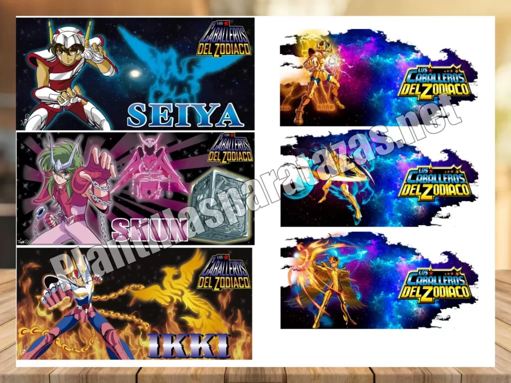 Mockups plantillas para tazas de Saint Seiya