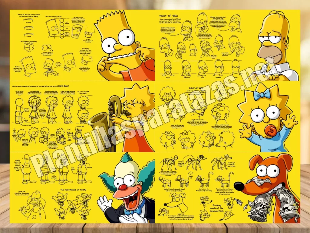 22 Plantillas Para Personalizar Tazas De Los Simpson 2575