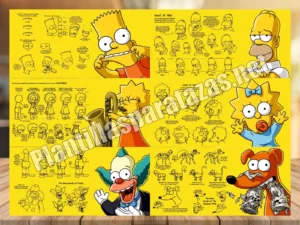 plantillas para tazas Simpsons