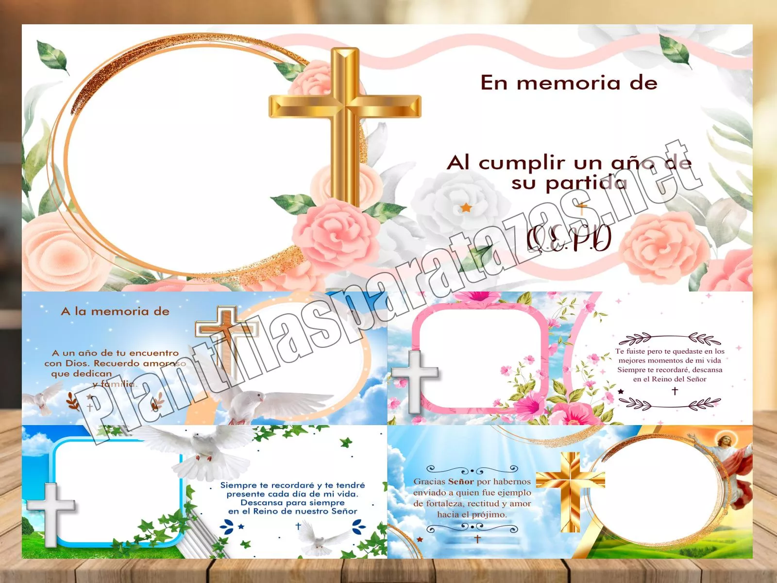 5 Plantillas Para Sublimar Tazas Funerarias