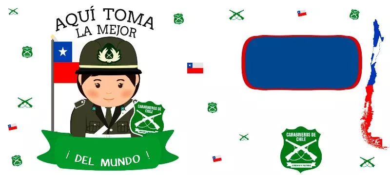 plantillas para tazas aqui toma carabinera