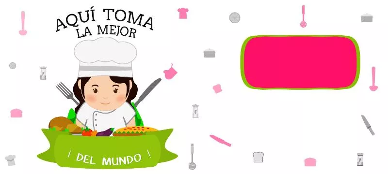 plantillas para tazas aqui toma chef