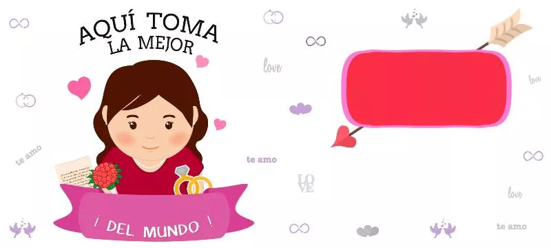 plantillas para tazas aqui toma esposa