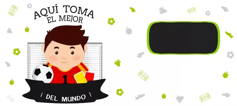 plantillas para tazas aqui toma futbolista