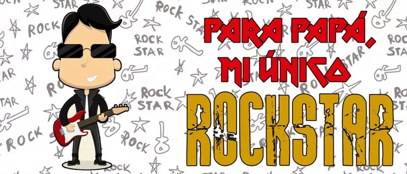 plantillas para el día del padre rockstar