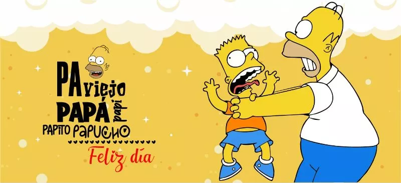 plantillas para el día del padre Simpsons