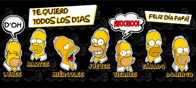plantillas para el día del padre Simpsons