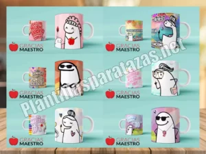 Mockups Plantillas para tazas del Día del Maestro Flork