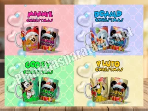 Lee más sobre el artículo 6 Plantillas para tazas de Mickey y sus amigos bebes en Navidad