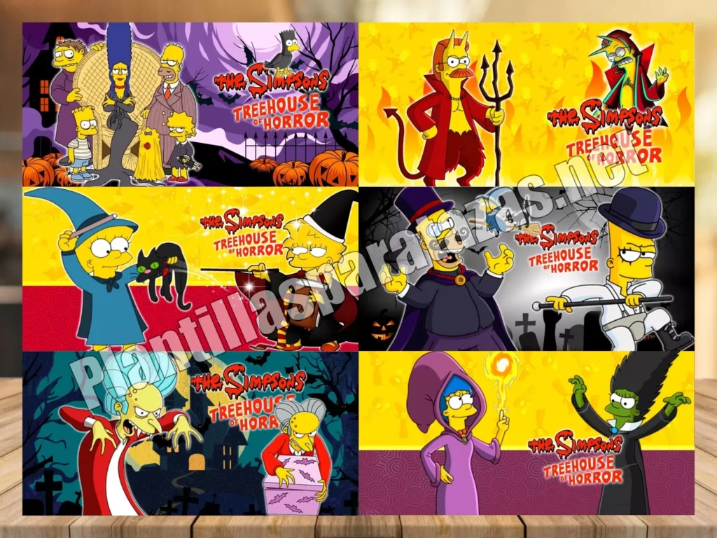 plantillas para tazas de los simpsons en halloween