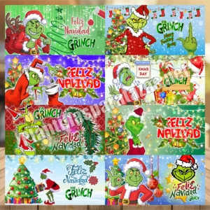 Pack de plantillas para tazas del Grinch