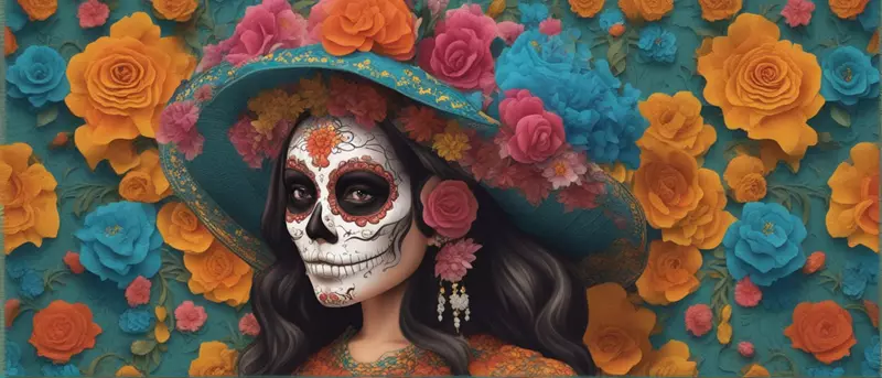 plantillas para tazas de catrinas mexicanas
