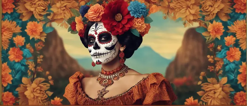 plantillas para tazas de catrinas mexicanas