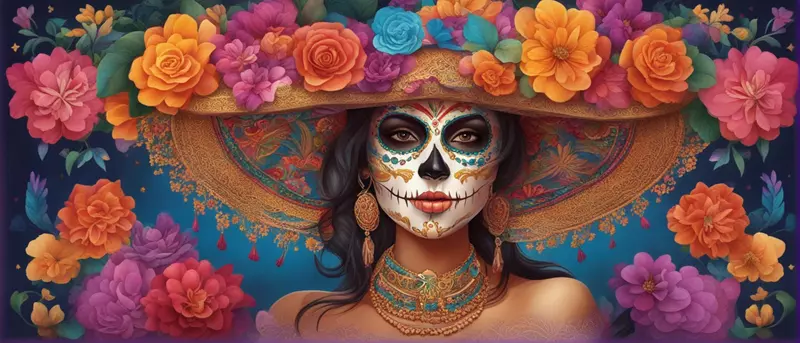plantillas para tazas de catrinas mexicanas