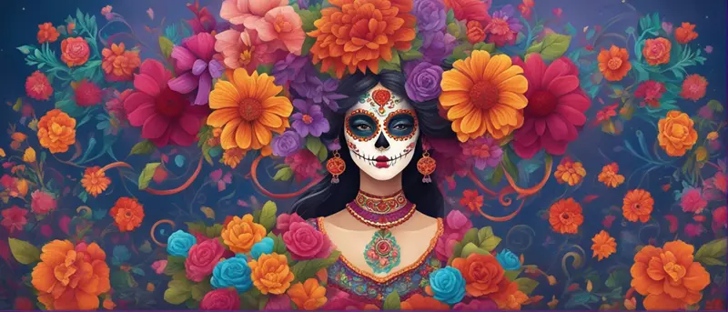 plantillas para tazas de catrinas mexicanas