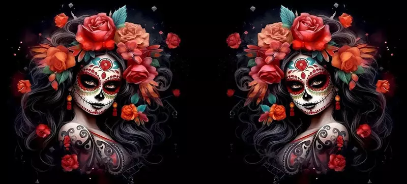 plantillas para tazas de catrinas mexicanas