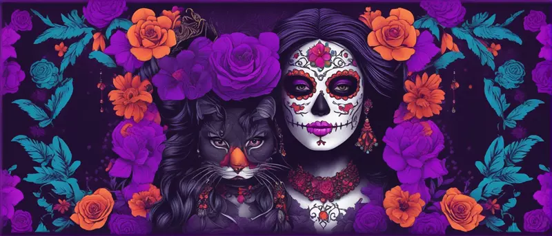 plantillas para tazas de catrinas mexicanas