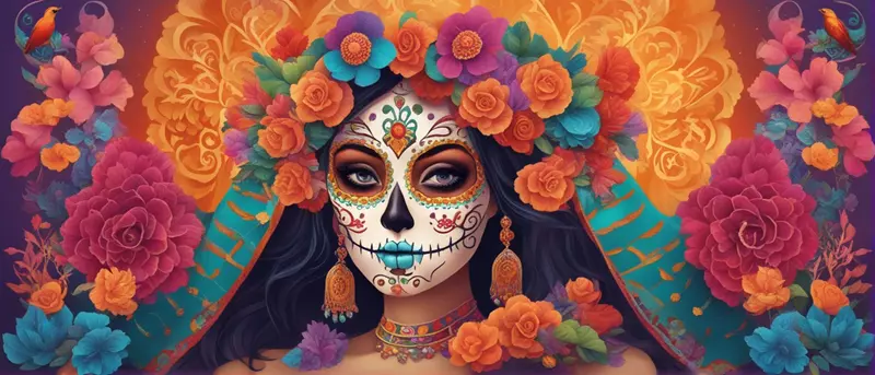 plantillas para tazas de catrinas mexicanas