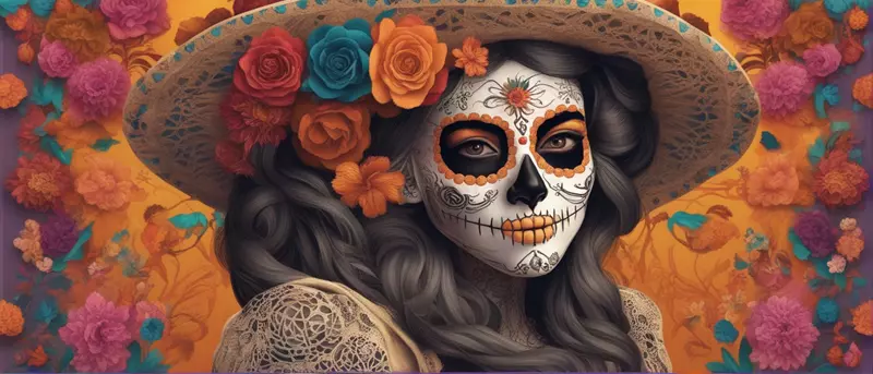 plantillas para tazas de catrinas mexicanas