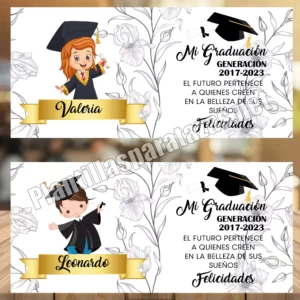 pack de plantillas para tazas de graduaciones infantiles