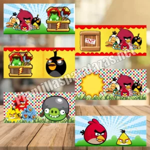 pack de plantillas para tazas Angry bird