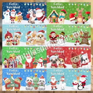 paquete de diseños para tazas de Navidad en pdf