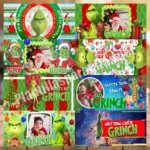 Pack de plantillas para sublimar tazas del Grinch en Navidad