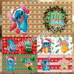Paquete de plantillas para tazas navideñas de Stich