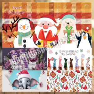 Recopilación de plantillas para tazas navideñas