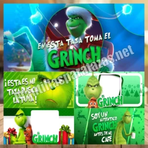 Lee más sobre el artículo 6 Plantillas para Tazas del Grinch en PDF 🎄💚