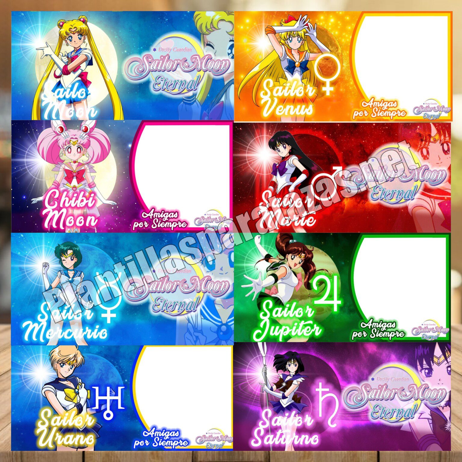 Vive la Magia: Plantillas para Tazas de Sailor Moon Eternal 🌙