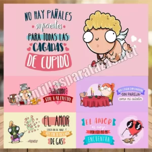 Selección de plantillas para tazas anti San Valentín