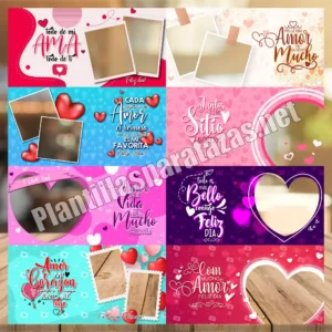 colección de plantillas para tazas del día de los enamorados con foto