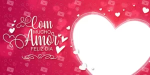 plantillas para tazas del día de los enamorados con foto - Texto: Con mucho amor Feliz Día