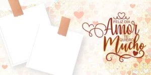 plantillas para tazas del día de los enamorados con foto - Texto: Feliz día amor te quiero mucho
